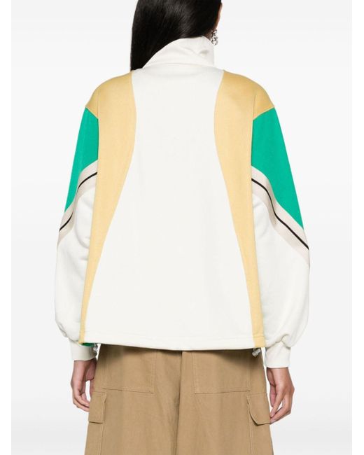 Palm Angels Green Colour-block Track Jacket