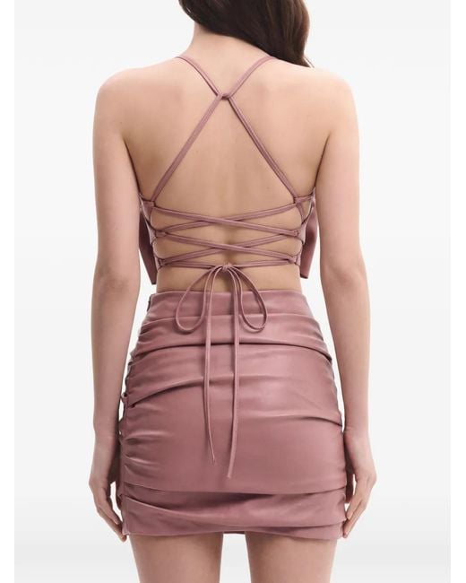 Lika Pink Bow-Shaped Crop Top