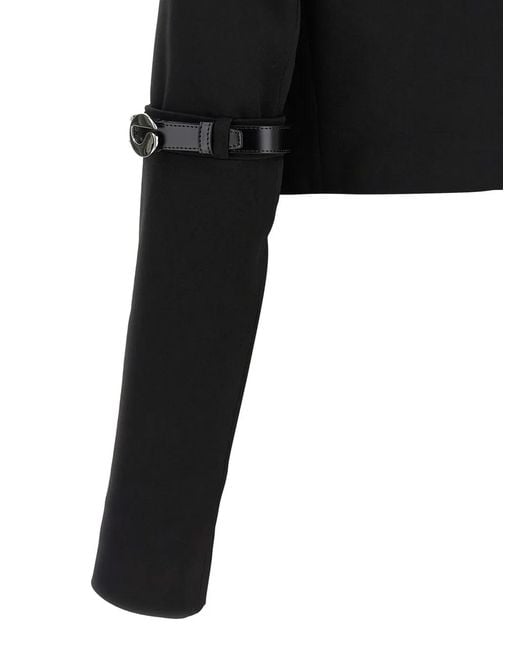 Coperni Black Hybrid Cropped Blazer