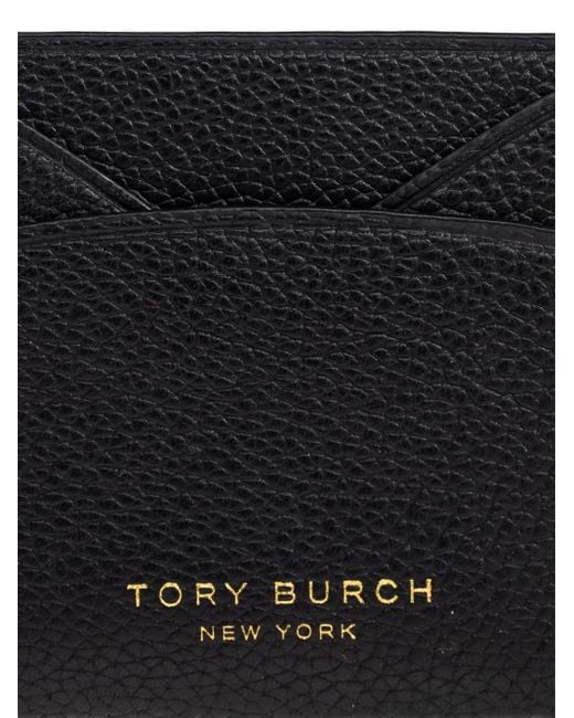 Tory Burch Black Romy Leather Card Holder