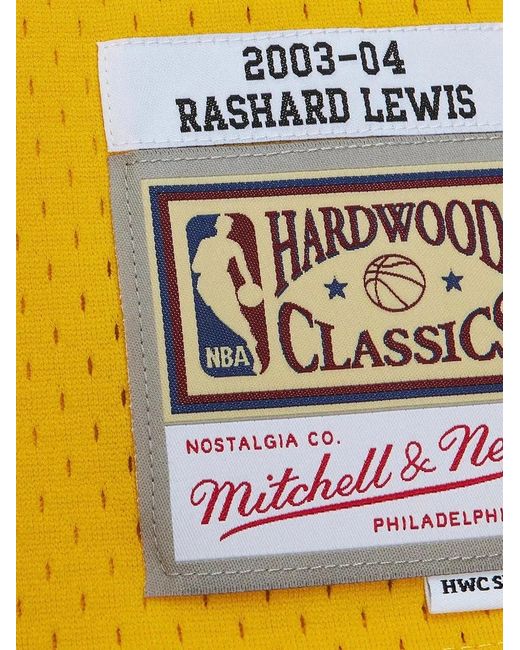 Mitchell & Ness Yellow Seattle Supersonics 2003-04 Rashard Lewis Hardwood Classics Vest for men