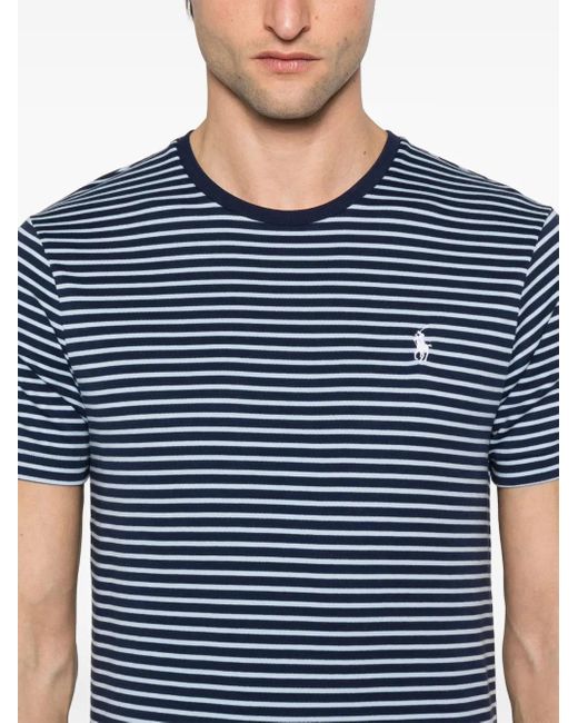 Polo Ralph Lauren Blue Striped Cotton T-Shirt for men