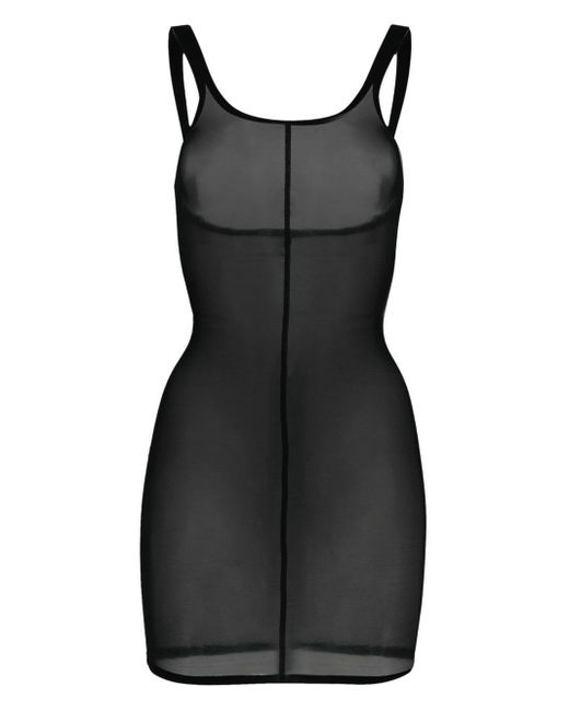 Wolford Tulle Mesh Shapewear Dress in Black Lyst Canada