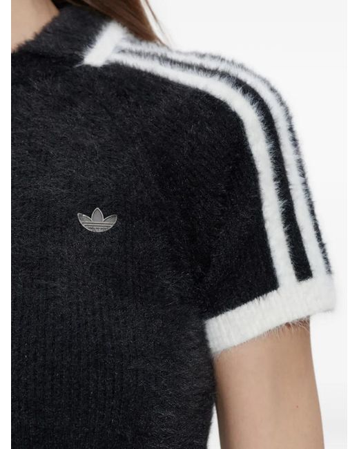 Adidas Black Polo Cali À Rayures