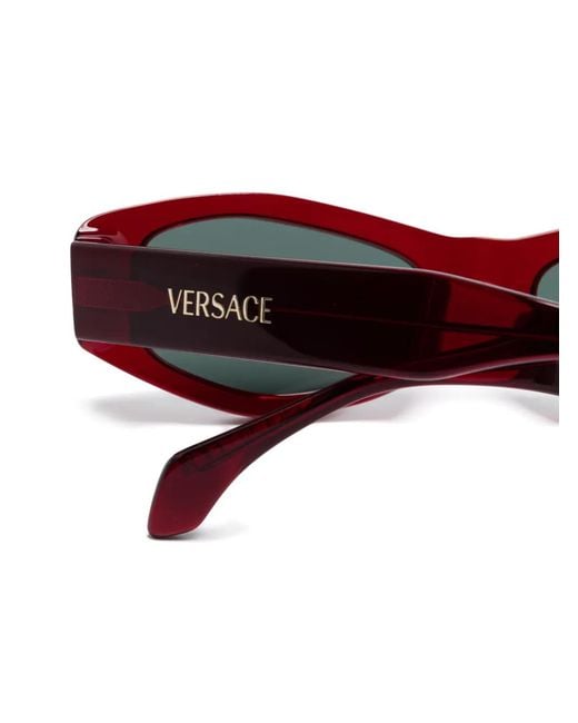 Versace Brown Logo-Print Sunglasses