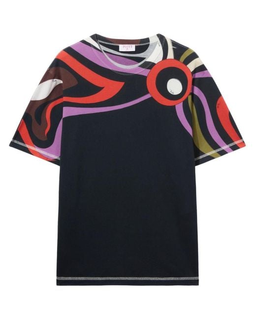 Emilio Pucci T-Shirt mit Marmo-Print in Black für Herren