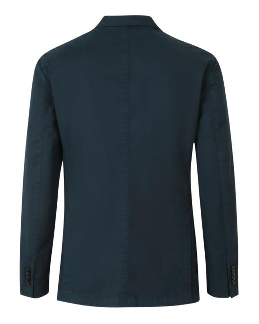 Boglioli Blue Single-Breasted Blazer for men