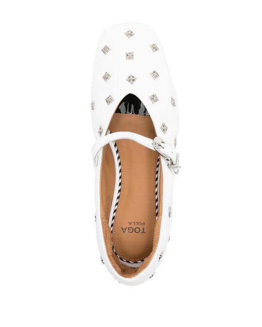 Ballerine Con Borchie di Toga in White