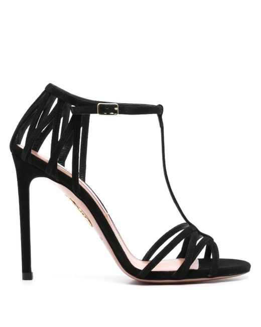 Aquazzura Black 100Mm Forever More Sandals