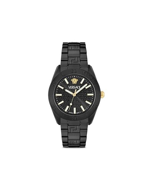 Versace Black V-Dome Bracelet Watch, 42Mm for men