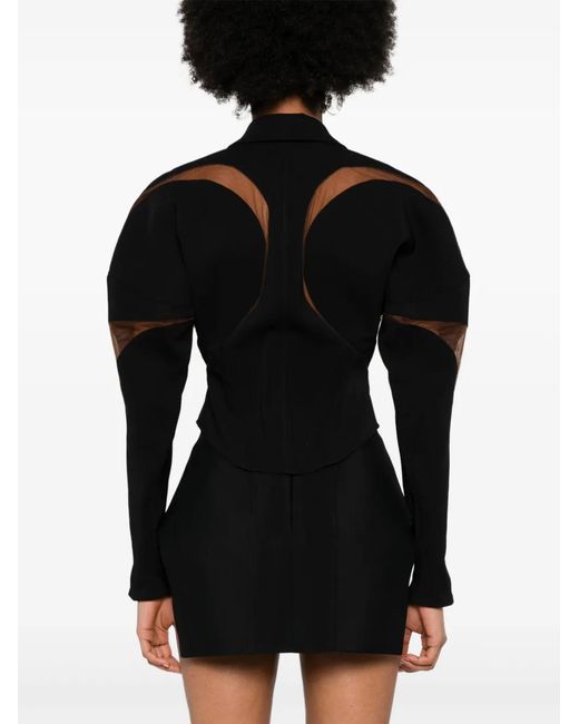 Mugler Black Spiral Illusion Jacket