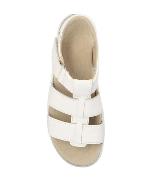 Ugg White Leather Platform Sandals 'Goldenstar'