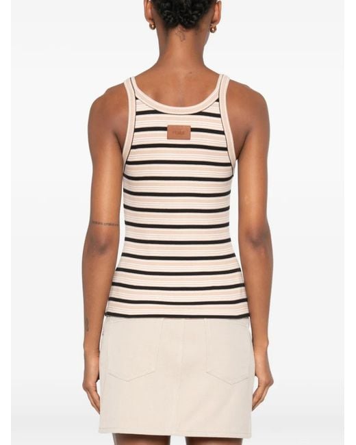 Top A Rayas Fendi de color White