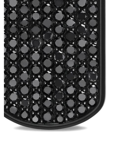 David Yurman Black Sterling Chevron Diamond Tag (27Mm) for men