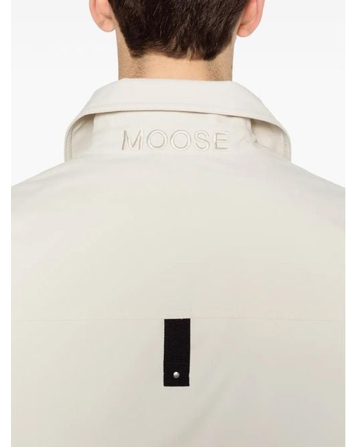 Moose Knuckles White Flap-Pocket Zip Jacket for men