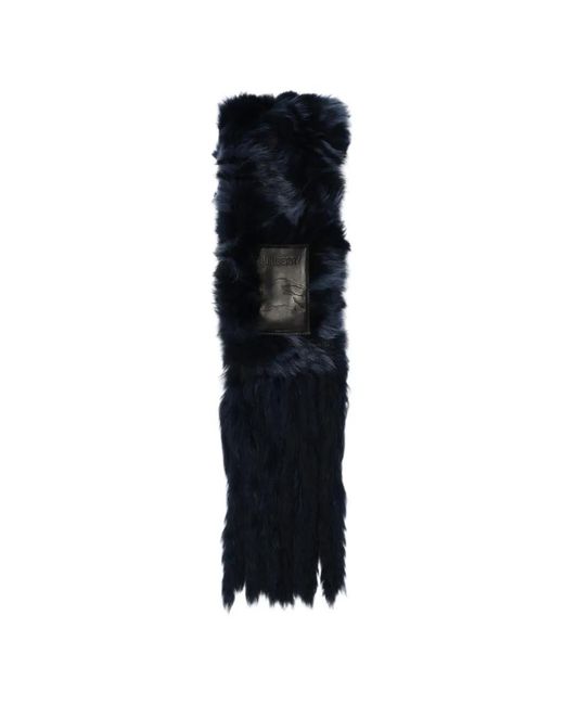 Burberry Black Fringed-Edge Scarf
