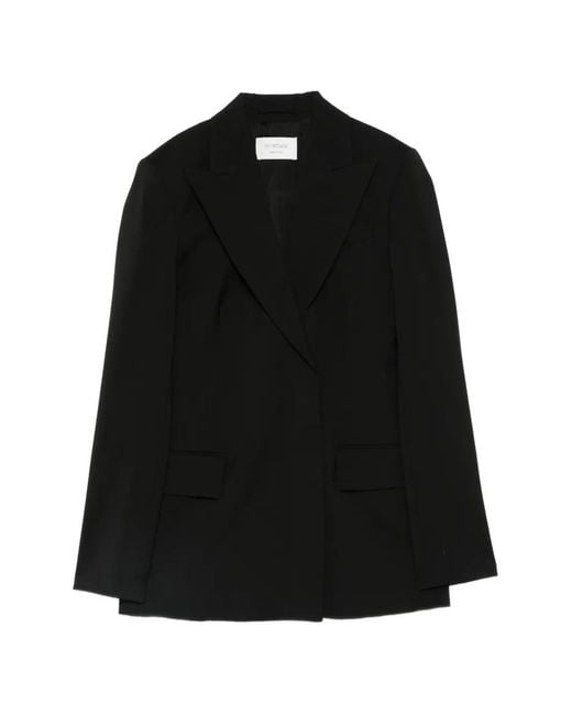 Sportmax Black Tailored Peak Lapel Blazer
