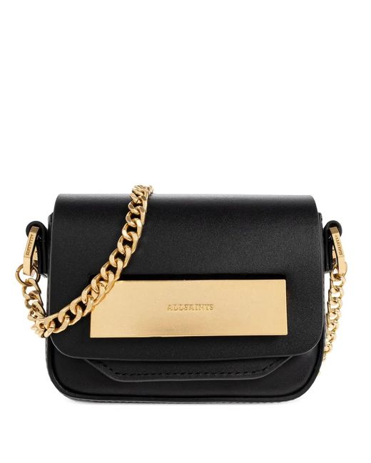 AllSaints Black Etta Mini Bag
