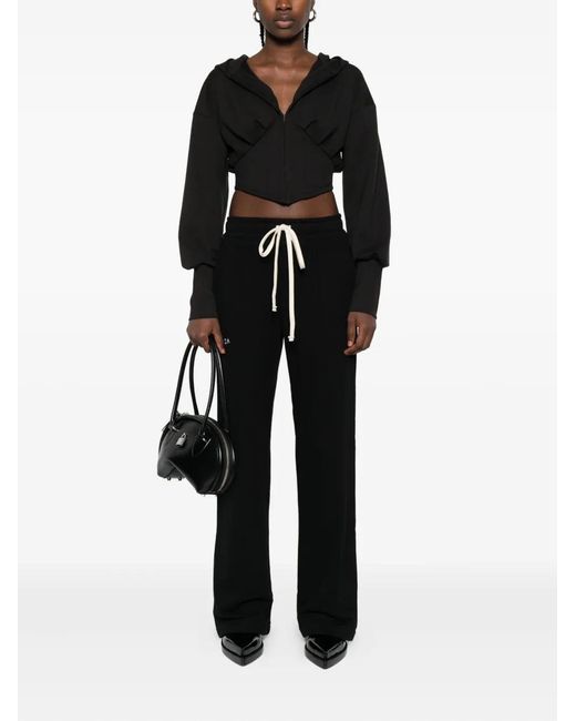 Hamza Black Drawstring Track Pants