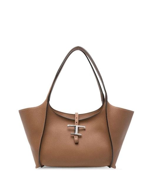 Tod's Brown Shoulder Bag Tsb Shopping Zip Small