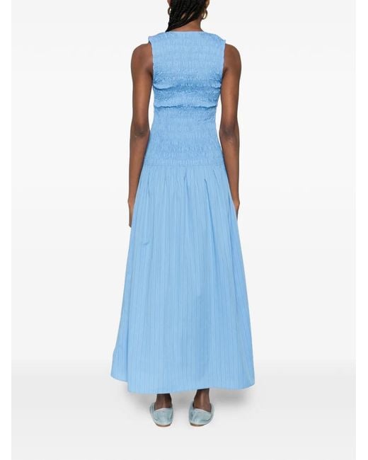 faithfull the brand blue midi dress Faithfull | Women's Marais Midi Dress Sotto main image 1