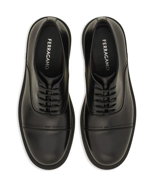 Ferragamo Black Laced Shoes for men