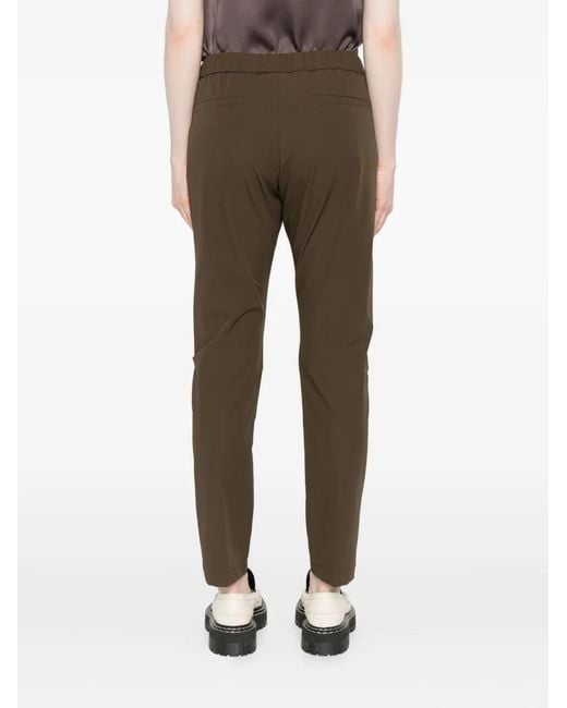 Herno Brown Pleated Drawstring Trousers