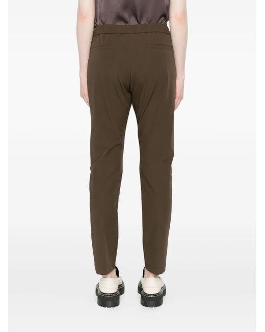 Herno Brown Pleated Drawstring Trousers