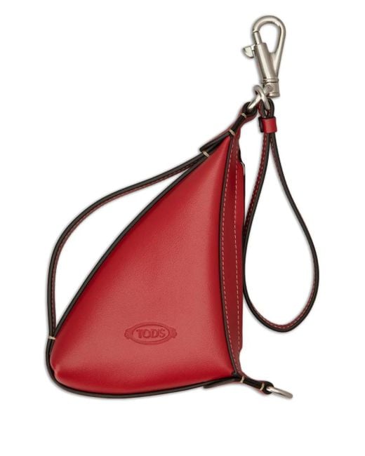 Porte-Monnaie En Cuir À Design Triangulaire Tod's en coloris Red