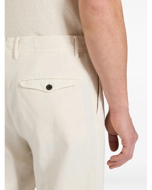 Slowear White Buttoned Trousers for men
