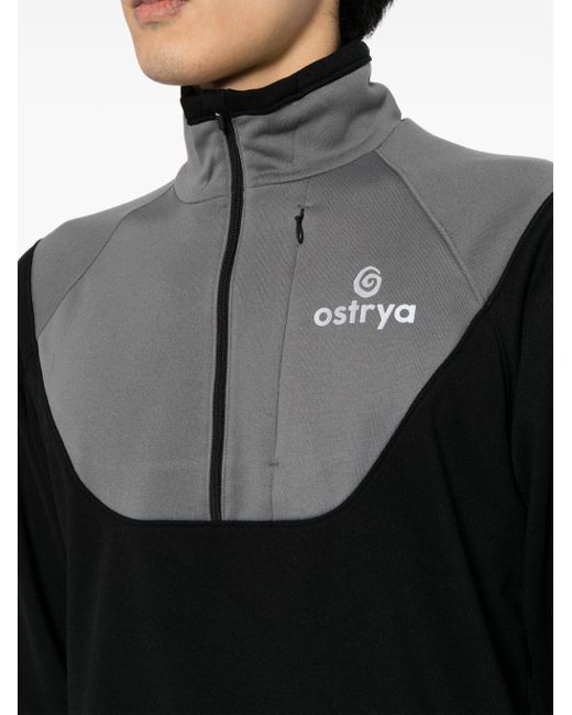 Ostrya Gray Rove Half-zip Performance Jacket for men