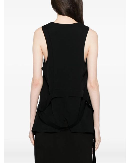 Limi Feu Black Wool Layered Waistcoat
