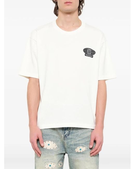 Kidsuper White Globe Space Program T-Shirt for men