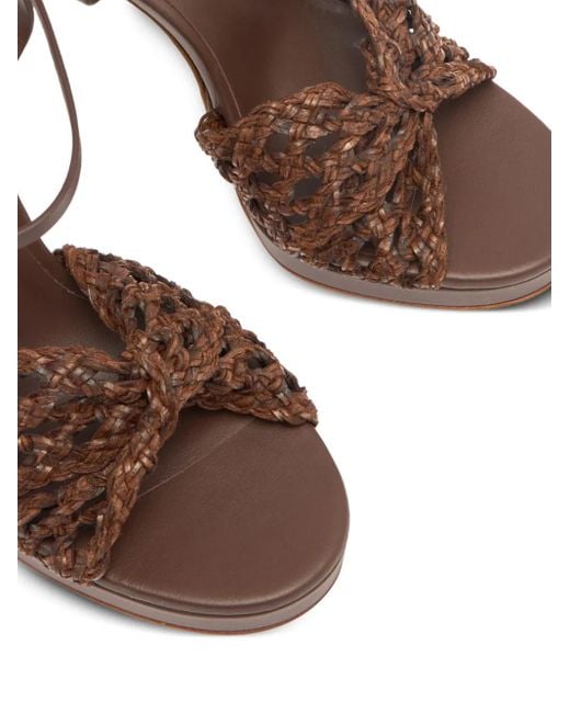 Casadei ウーブンヒール サンダル 100mm Brown