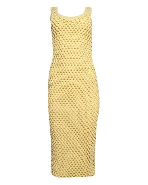 DIOTIMA Yellow Emin Scoop-Neck Midi Dress