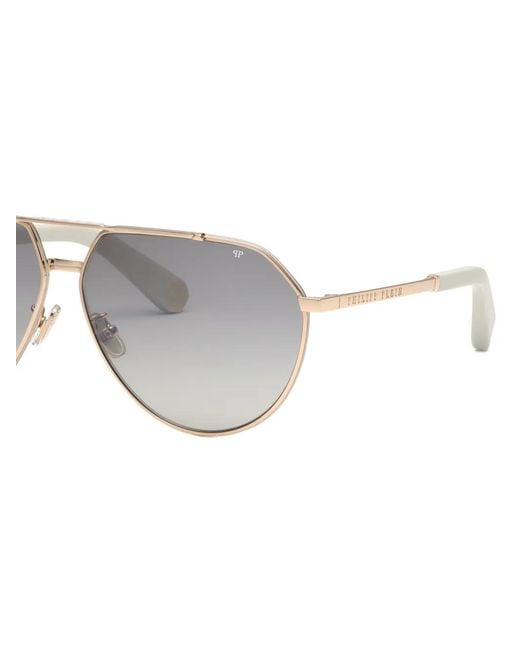 Philipp Plein Gray Pilot Sunglasses for men