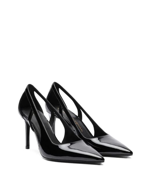 Stuart Weitzman Black Cut-Out Pointed Pumps