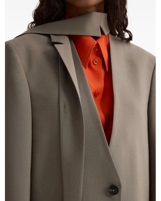 Rohe Brown Deconstructed Belted Blazer