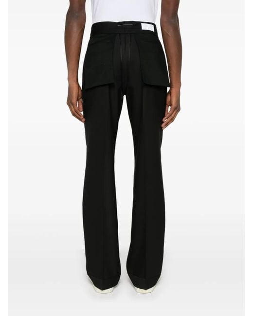 MM6 by Maison Margiela Black Inside-Out Trousers for men