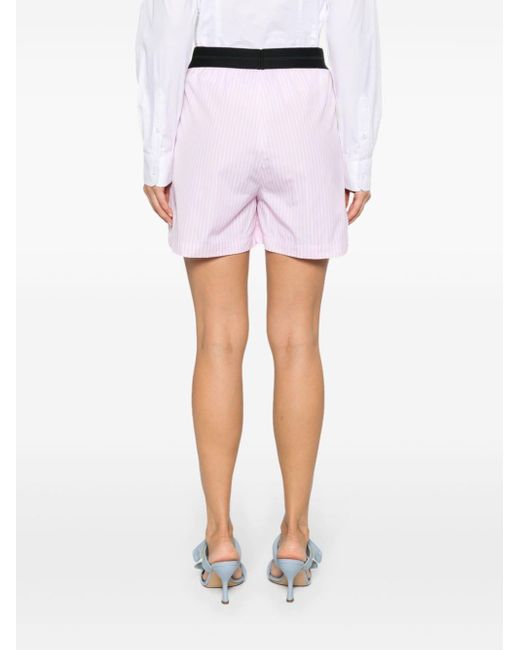 Pantalones cortos con apliques de strass MSGM de color Pink