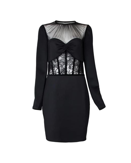 Tadashi Shoji Black Bliss Lace Bodice Dress