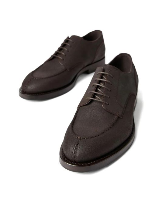 メンズ Brunello Cucinelli スエード ダービーシューズ Brown