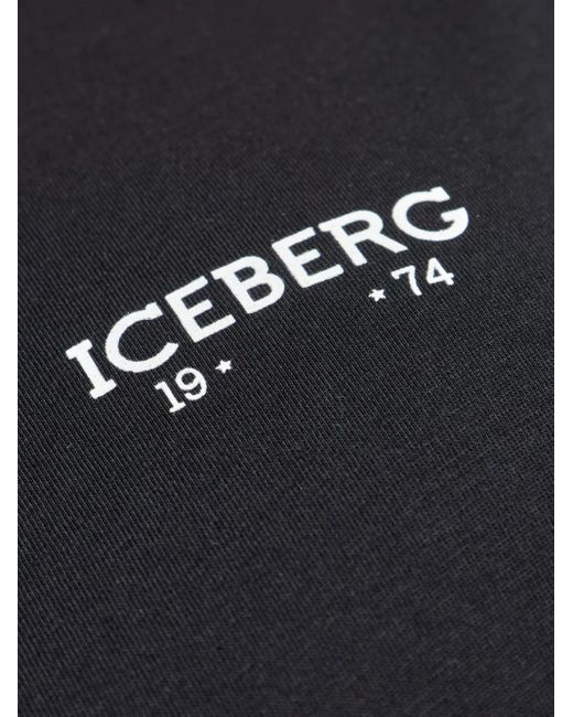 T-Shirt A Maniche Lunghe Con Logo di Iceberg in Blue da Uomo