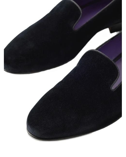 Ralph Lauren Black Mocassins Alonzo En Velours for men