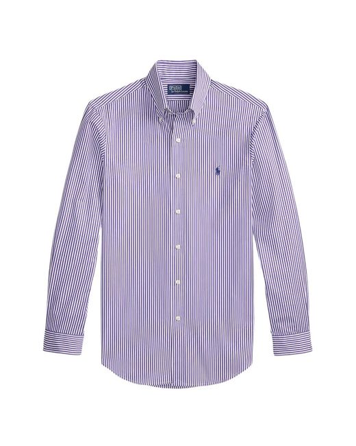 Polo Ralph Lauren Purple Striped Cotton Shirt for men