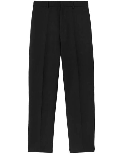 Jil Sander Black Refined Wool Tailored Trousers for men