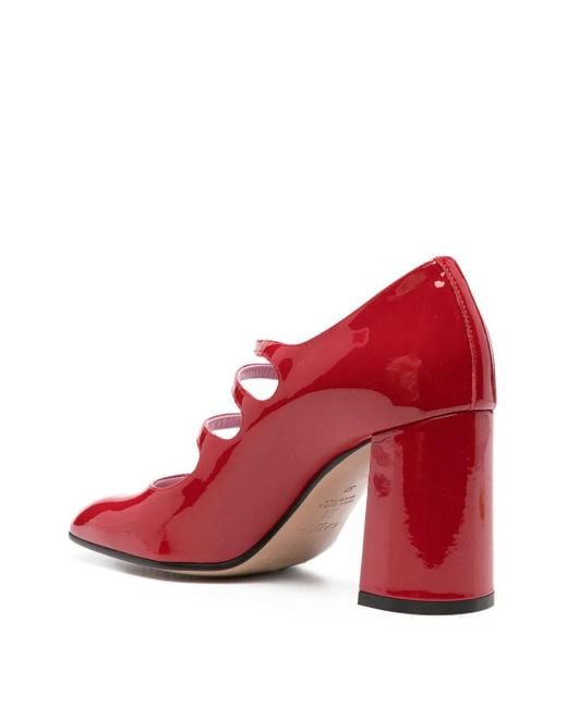 CAREL PARIS Women's Red 80Mm Keel Pumps