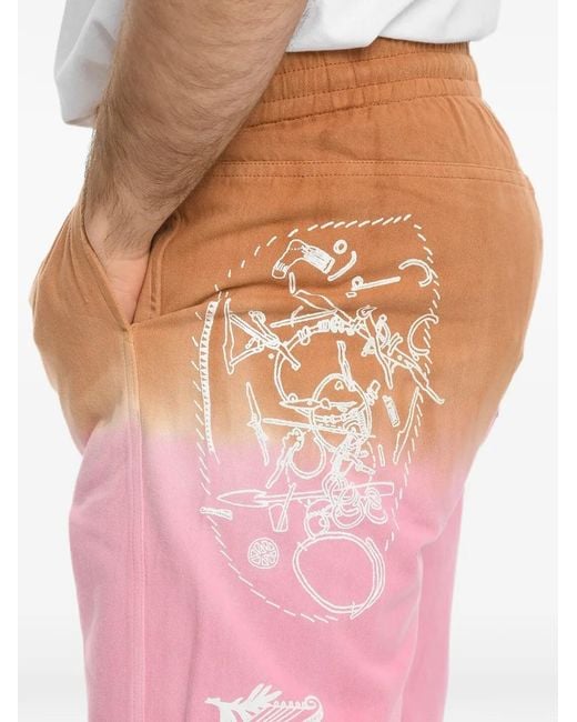 Vyner Articles Pink Logo-Print Shorts for men