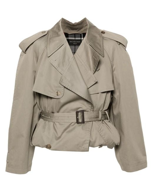 Balenciaga Natural Cotton Trench Coat