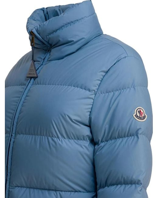 Moncler Blue High-Neck Puffer Jacket